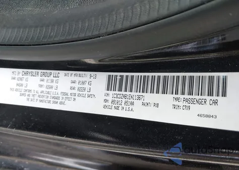 2014 Dodge Avenger Se from USA, damaged, VIN 1C3CDZAB1EN113671